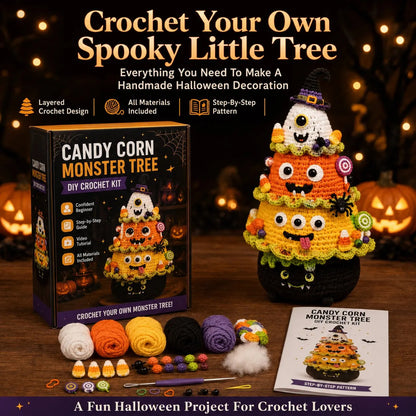 🎃Last day Promotion ⏰-Last day Promotion 🔥-🧶DIY Halloween Crochet Tree Kit for a Spooky & Fun Tabletop Decoration 👻