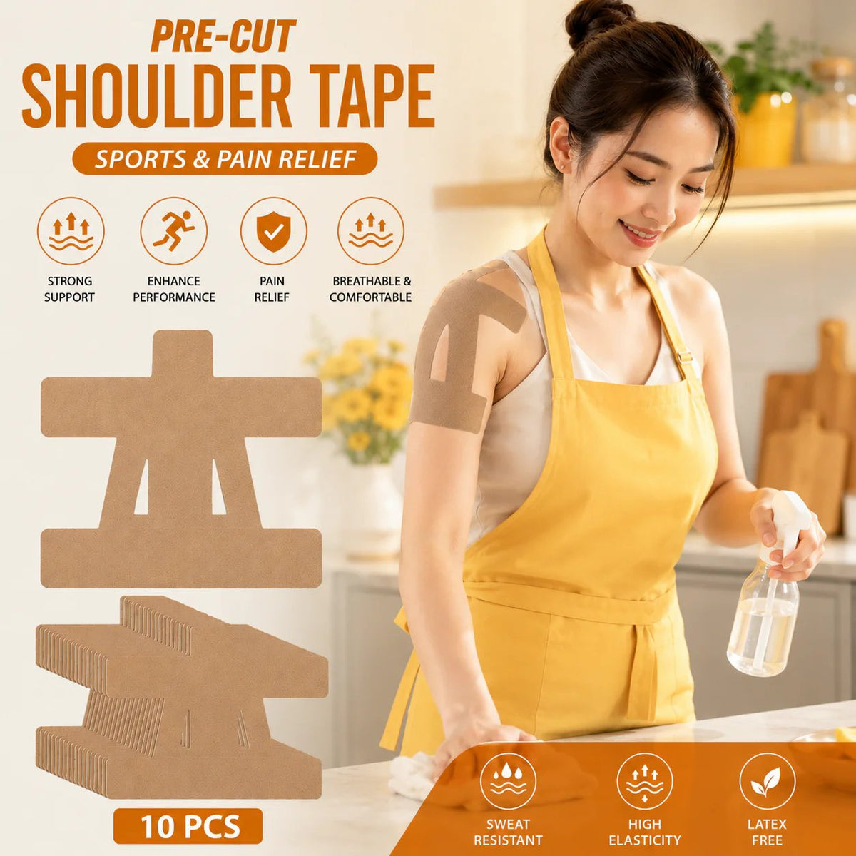 FDA-Registered Fast-Acting Shoulder & Knee Pain Relief Tape