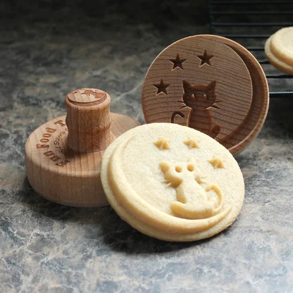 🍪 Holiday Celebration 50% OFF ✨-⏳ Create Unique Homemade Cookies with Wooden Stamps! ❤️