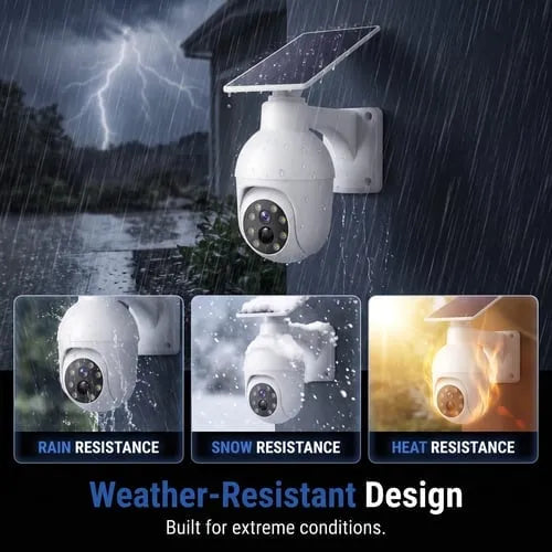 ✨ Last day Promotion ⏰Solar-Powered Simulated Surveillance Camera Street Light