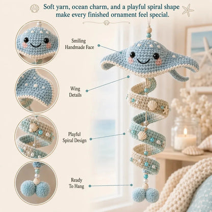 💕 Last Day 50% OFF✨-🌊Ocean Animal Crochet Kit with All Tools & Easy Step-by-Step Guide 🐋