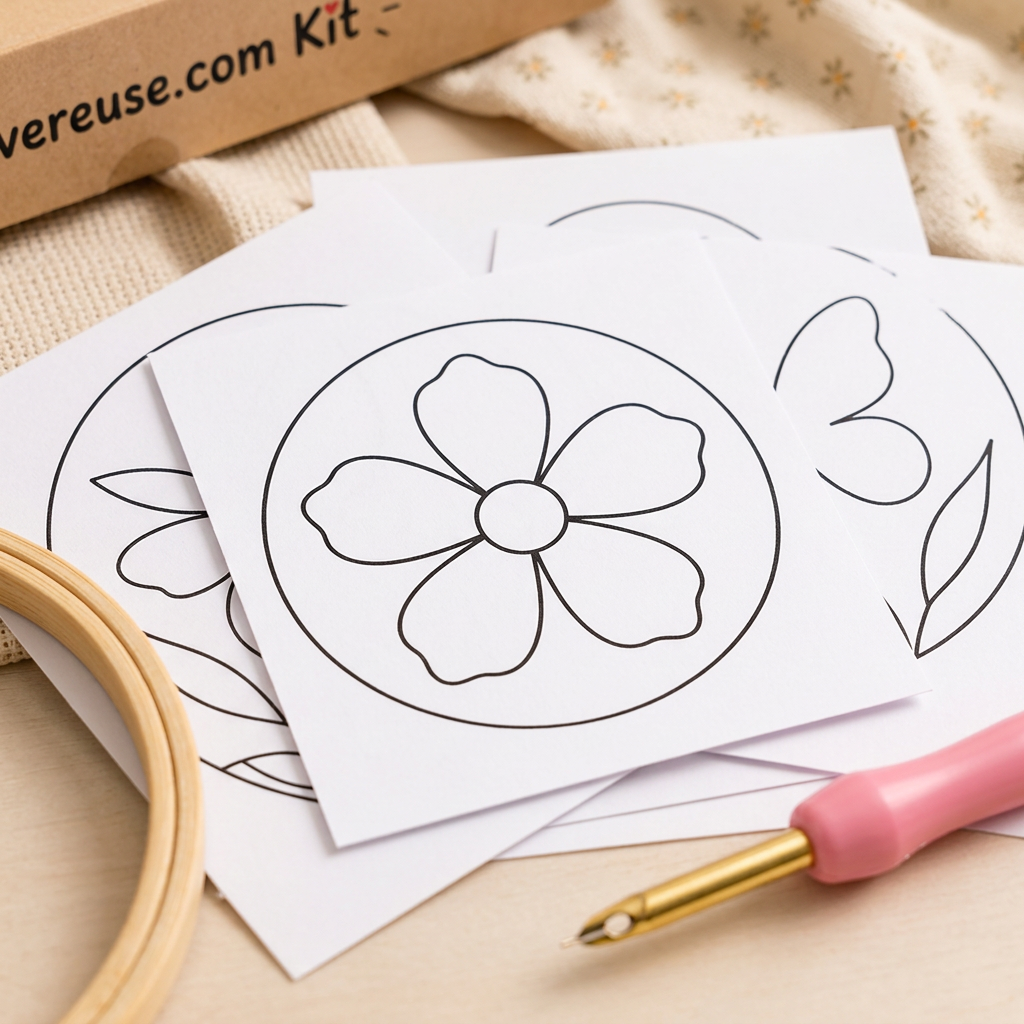花朵描图纸细节