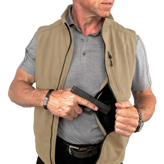 Beige Phantom lightweight vest color option