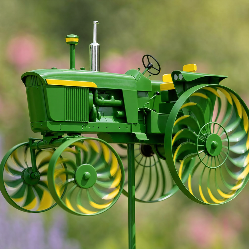 🔥 Last Day 50% OFF✨-🌾 Earl's Handmade Tractor Wind Spinner for Charming Garden Decor 🚜✨
