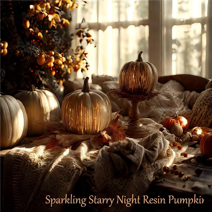 🌙Last day Promotion 🔥-🎃Illuminated Starry Night Glass Pumpkins for Magical Fall & Halloween Home Decor ✨🌙
