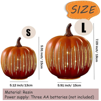 🌙Last day Promotion 🔥-🎃Illuminated Starry Night Glass Pumpkins for Magical Fall & Halloween Home Decor ✨🌙