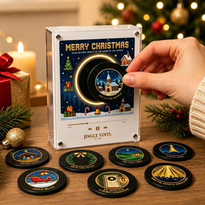 🔥 Last Day 50% OFF✨-🎄Christmas Tunes Player with 9 Magnetic Discs for Festive Family Fun & Holiday Cheer 🎶✨