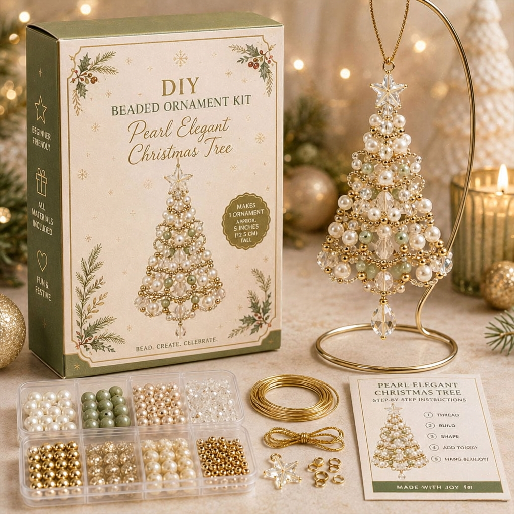 🔥 Last Day 50% OFF✨-🎄 DIY Christmas Tree Beaded Ornament Kit for Fun Holiday Crafting  ✨