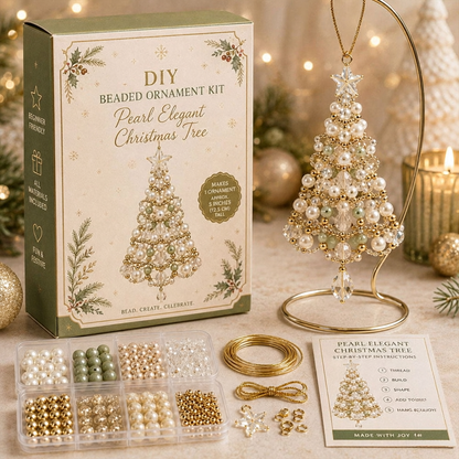 🔥 Last Day 50% OFF✨-🎄 DIY Christmas Tree Beaded Ornament Kit for Fun Holiday Crafting  ✨