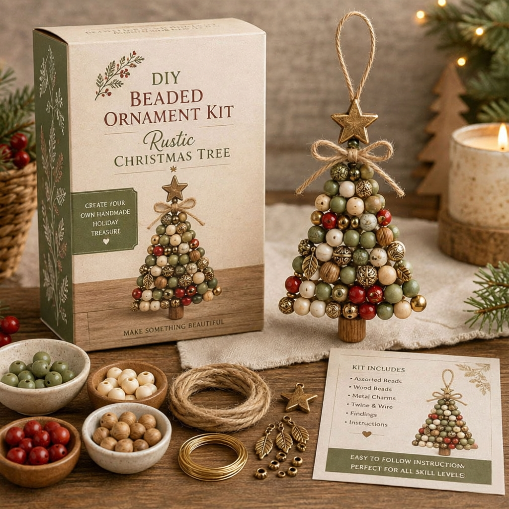 🔥 Last Day 50% OFF✨-🎄 DIY Christmas Tree Beaded Ornament Kit for Fun Holiday Crafting  ✨