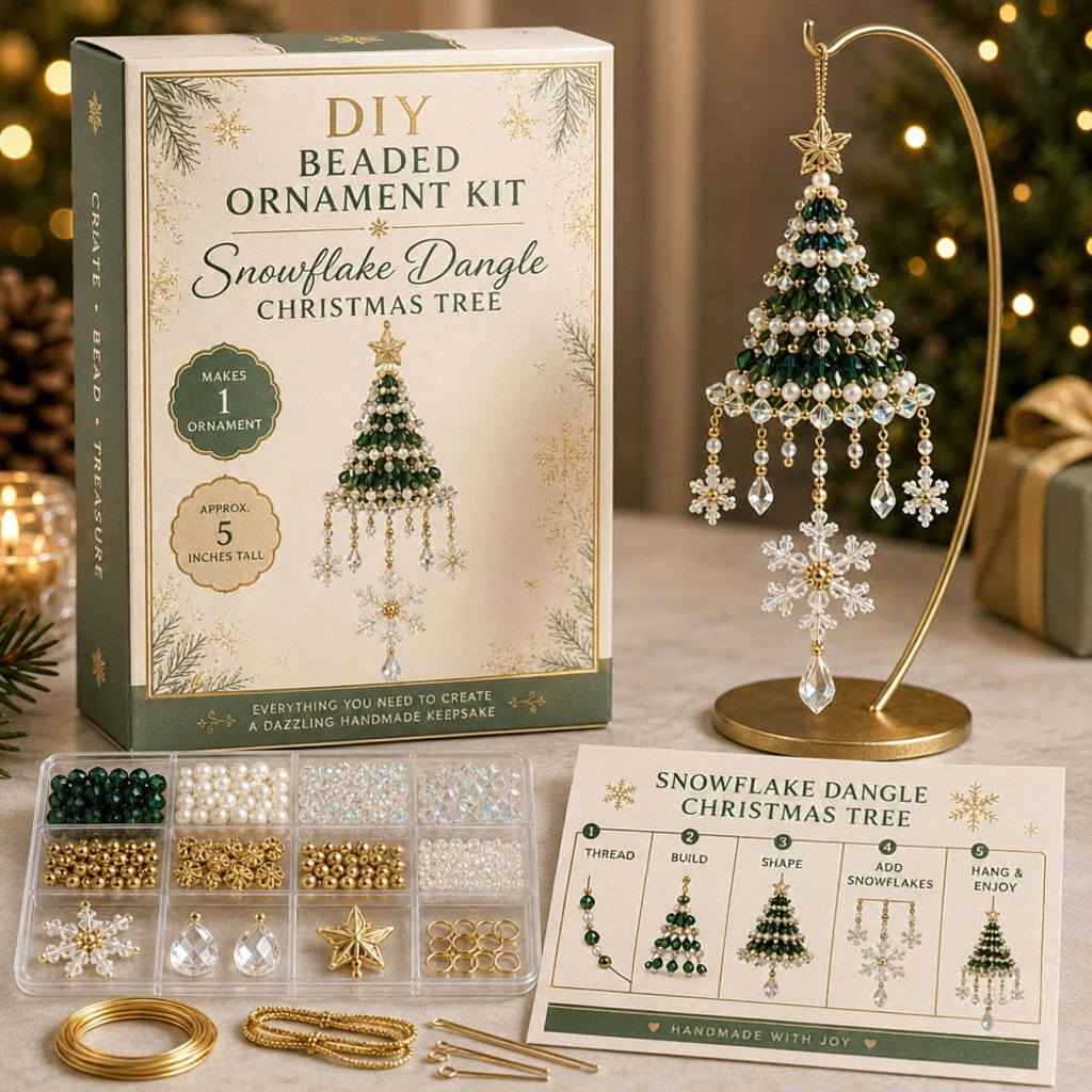 🔥 Last Day 50% OFF✨-🎄 DIY Christmas Tree Beaded Ornament Kit for Fun Holiday Crafting  ✨