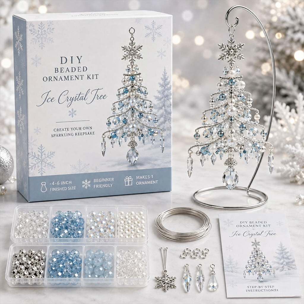 🔥 Last Day 50% OFF✨-🎄 DIY Christmas Tree Beaded Ornament Kit for Fun Holiday Crafting  ✨