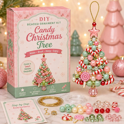 🔥 Last Day 50% OFF✨-🎄 DIY Christmas Tree Beaded Ornament Kit for Fun Holiday Crafting  ✨