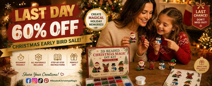 🔥Last Day 60% OFF -🎄Christmas Beaded DIY Ornament Kit – ✨3D Handmade Holiday Decorations & Creative Craft Set
