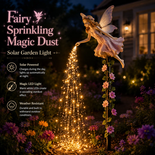 🔥 Last Day 50% OFF✨-🧚✨Fairy Sprinkling Magic Dust Garden Light