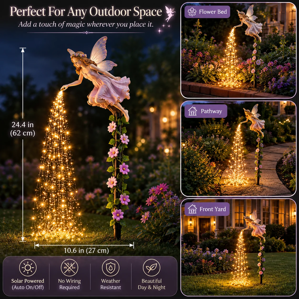 🔥 Last Day 50% OFF✨-🧚✨Fairy Sprinkling Magic Dust Garden Light