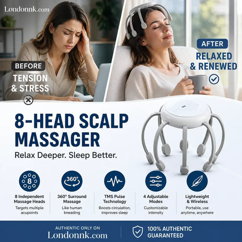 🐙 50% OFF! Octopus Head Massager 💆‍♂️ Relax & Unwind Anytime, Anywhere!