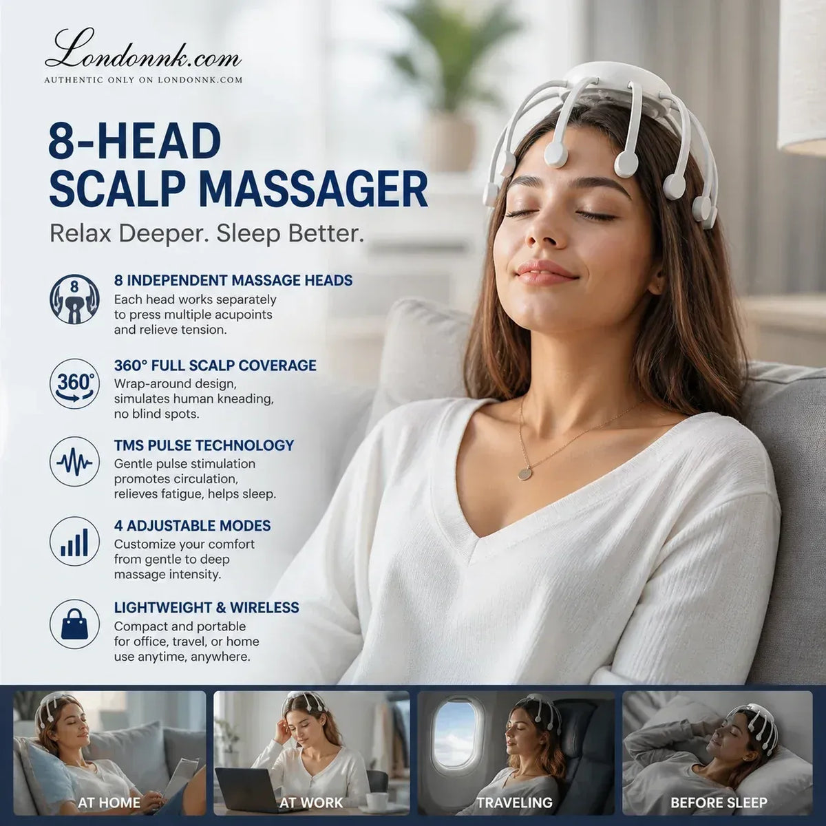 🐙 50% OFF! Octopus Head Massager 💆‍♂️ Relax & Unwind Anytime, Anywhere!