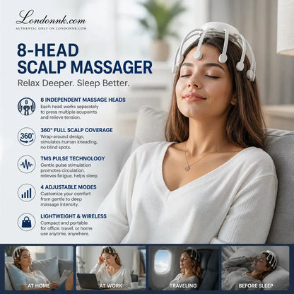🐙 50% OFF! Octopus Head Massager 💆‍♂️ Relax & Unwind Anytime, Anywhere!