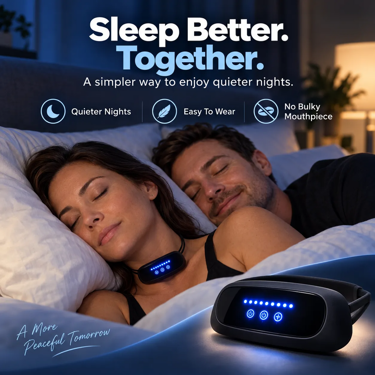 😴 Wearable Anti-Snoring Neck Device – Better Sleep for Both of You 🌙