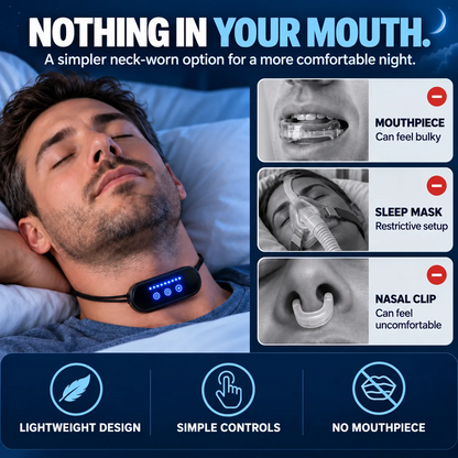 😴 Wearable Anti-Snoring Neck Device – Better Sleep for Both of You 🌙