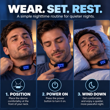 😴 Wearable Anti-Snoring Neck Device – Better Sleep for Both of You 🌙