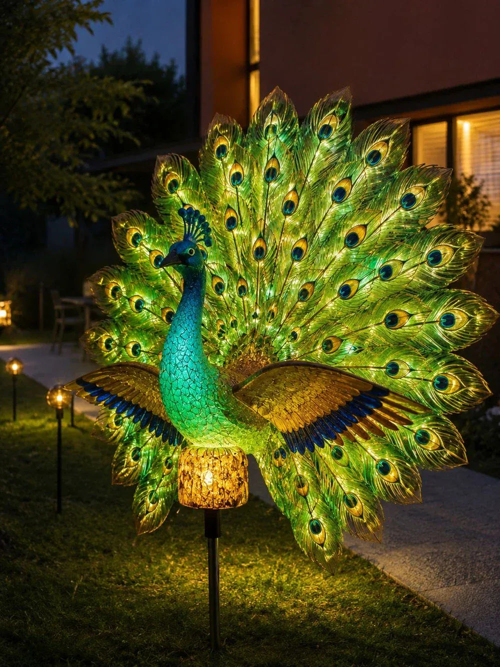 🔥 Last Day 58% OFF 🦚 Animated Solar Peacock Garden Sculpture