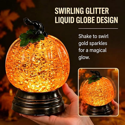🎃 Halloween Lighted Pumpkin Glitter Snow Globe