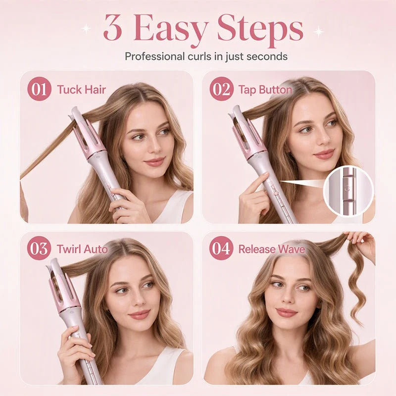 🔥 LAST DAY 50% OFF! ⏳ Auto-Rotating Hair Curling Wand ✨