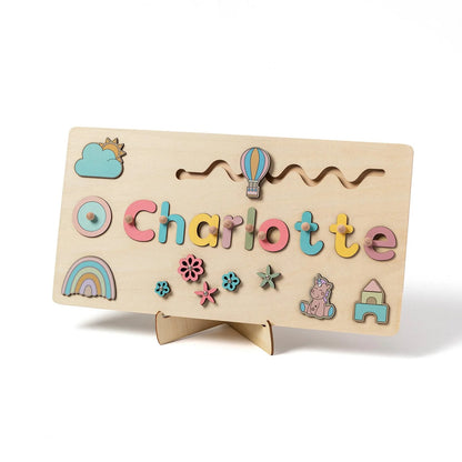 🧩Wooden Name Puzzle for Toddlers✨