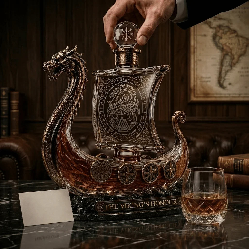🐉 The Viking's Honour — 💎 Crystal Whiskey Decanter