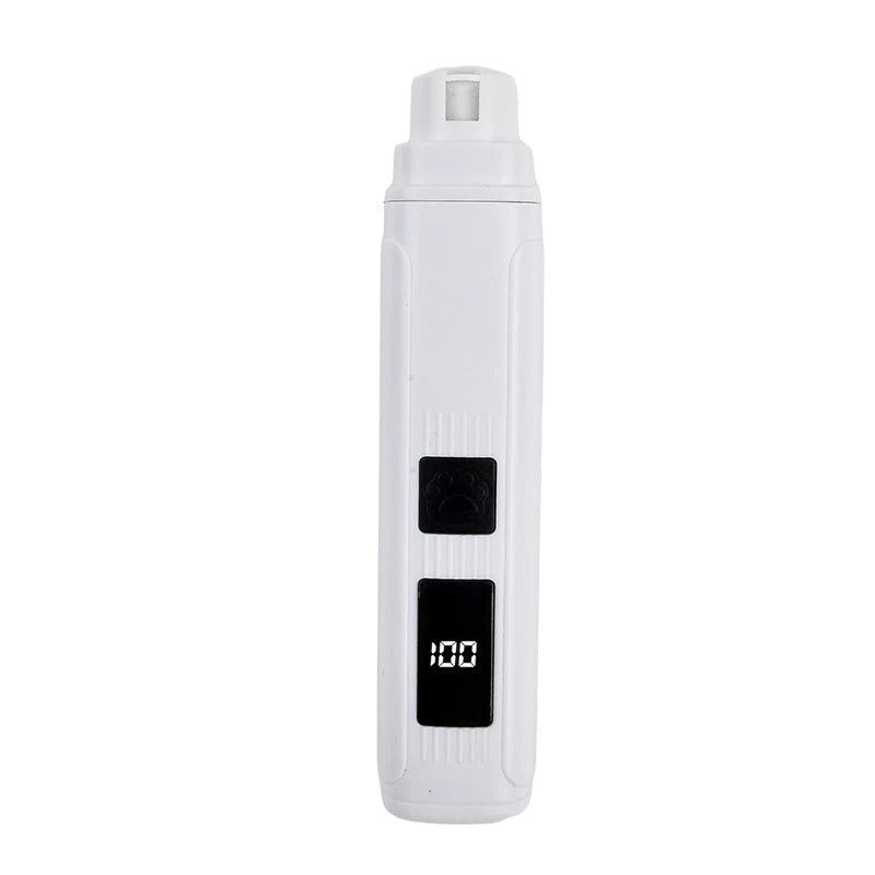 🐾 Electric Pet Nail Grinder with LED Power Display – Quiet Nail Trimmer for Dogs & Cats