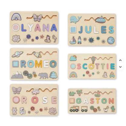 🧩Wooden Name Puzzle for Toddlers✨