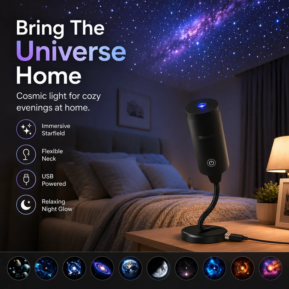 ✨ HD Holiday Projector Light – Christmas, Halloween & Faith Themes