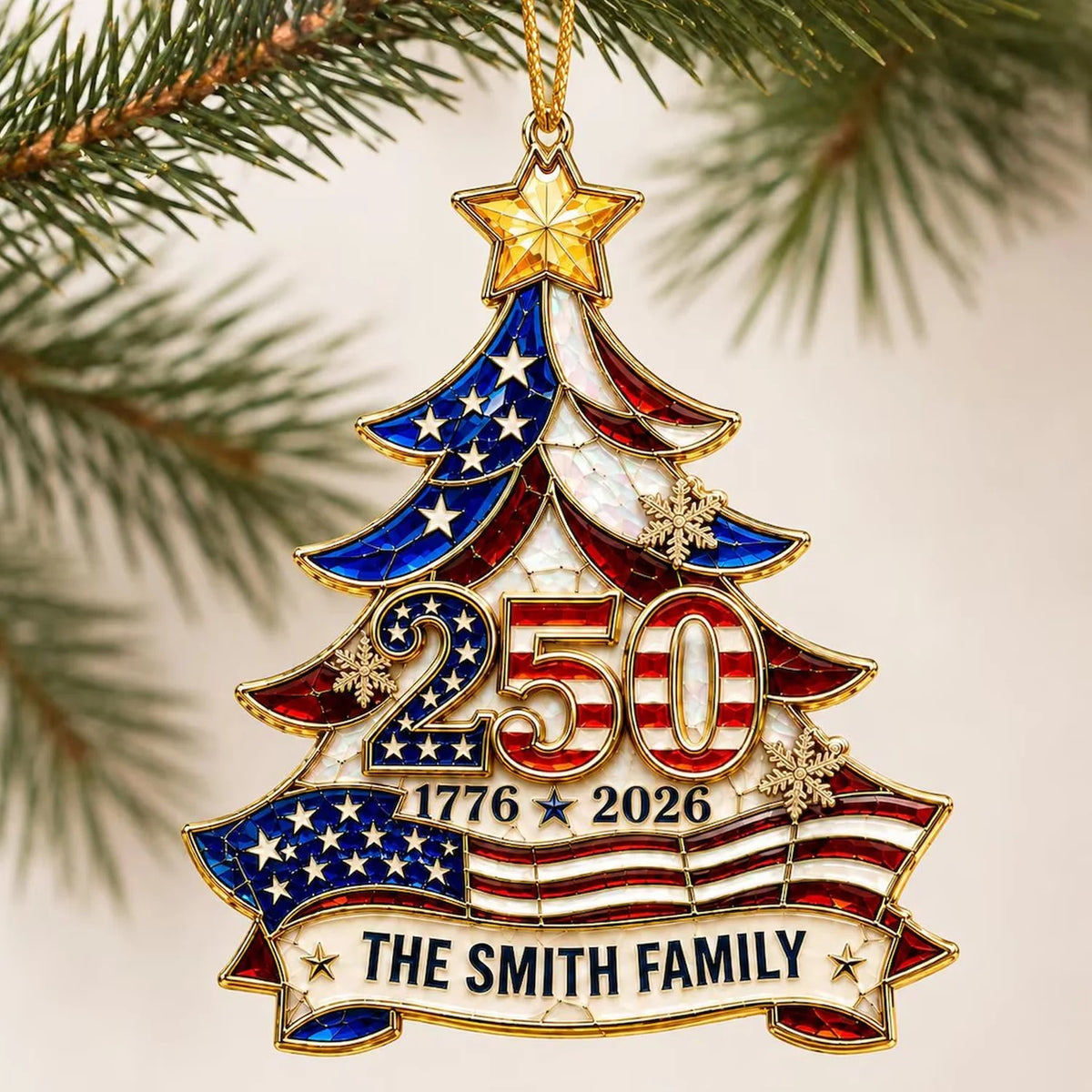 LAST CHANCE — 50% OFF! Personalized 250th Anniversary Ornament 🎄✨