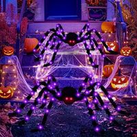 125cm Purple LED Spider