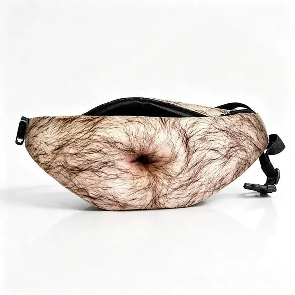 😂 Funny Belly Fanny Pack – Realistic 3D Dad Bod Waist Bag