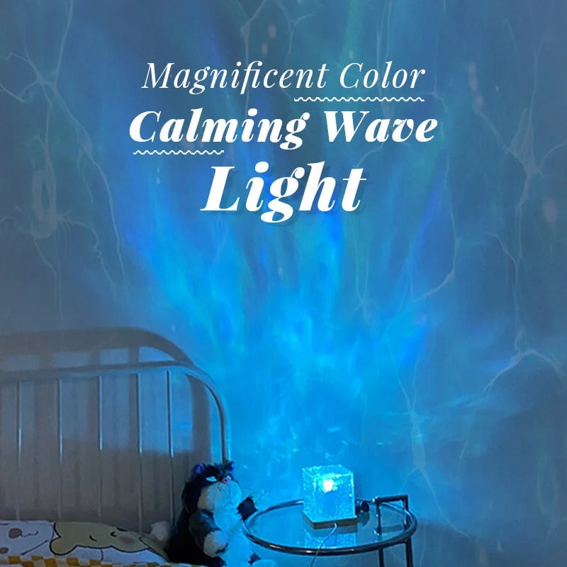 ✨ Crystal Water Wave Night Light – 3/16 Color USB Rechargeable Lamp