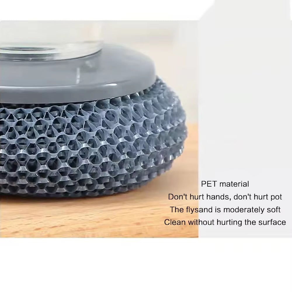 🧽 Liquid-Dispensing Cleaning Scrubber – Reusable Grease & Grime Remover