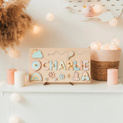 🧩Wooden Name Puzzle for Toddlers✨