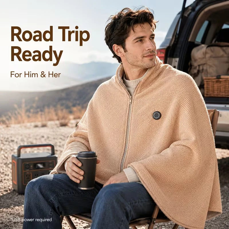 🧣Wearable Heated Blanket – Cozy Hands-Free Warmth☀️