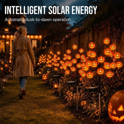 🎃 Solar Halloween Pumpkin Branch Lights – 20-LED Outdoor Garden Decor