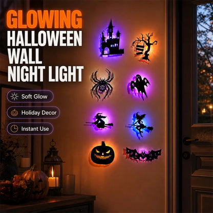 🎃 Halloween Glow-in-the-Dark Wall Stickers – Peel & Stick LED Spooky Décor 👻✨