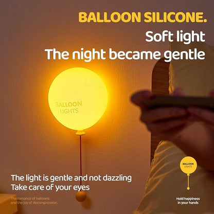 🎈✨ Cute Balloon Silicone Touch Night Light – Rechargeable LED Lamp