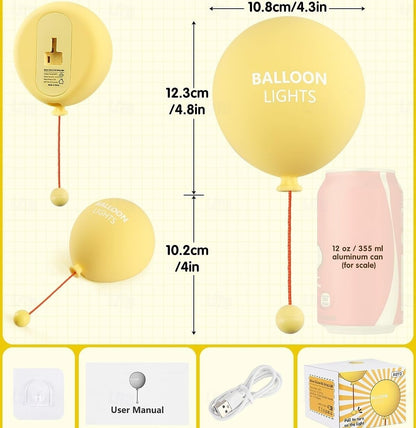 🎈✨ Cute Balloon Silicone Touch Night Light – Rechargeable LED Lamp
