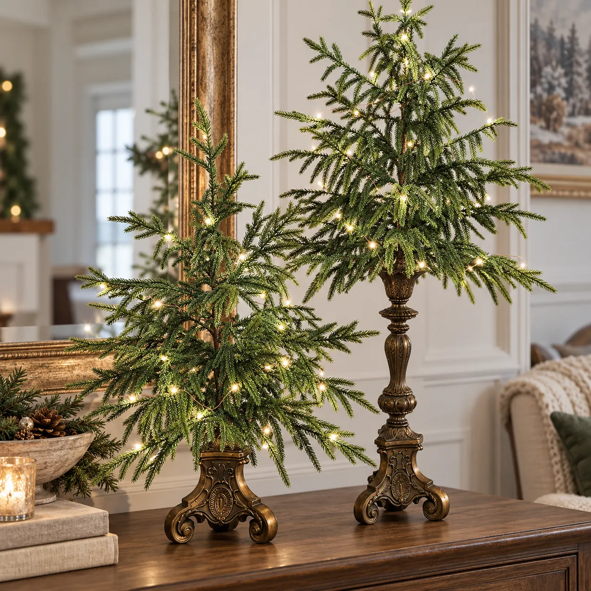 🔥 Last Day 50% OFF✨-Vintage Lighted Norfolk Pine Trees