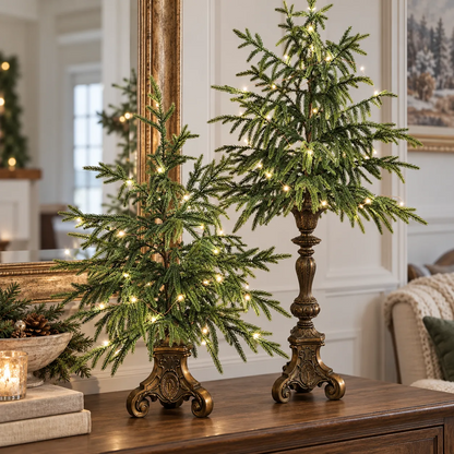 🔥 Last Day 50% OFF✨-Vintage Lighted Norfolk Pine Trees