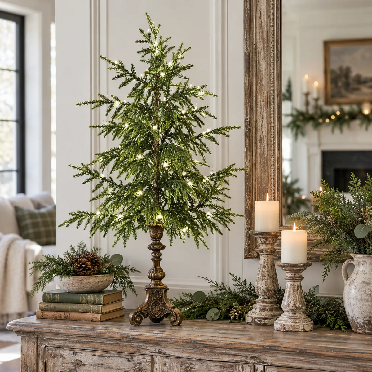 🔥 Last Day 50% OFF✨-Vintage Lighted Norfolk Pine Trees