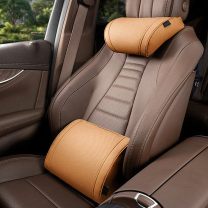 🔥 LAST DAY 50% OFF! 🚗 Ergonomic Car Headrest & Lumbar Support Set ✨