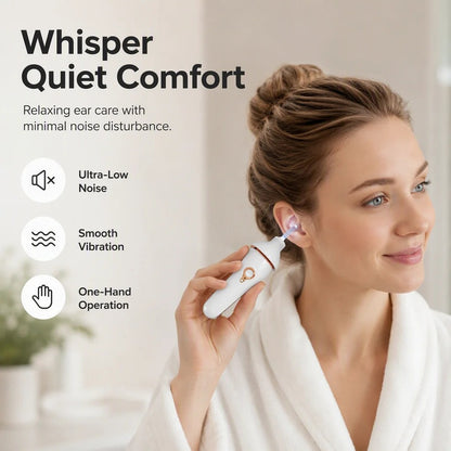 👂 Electric Earwax Cleaner with LED Light – Gentle Suction & Soft Silicone Tips